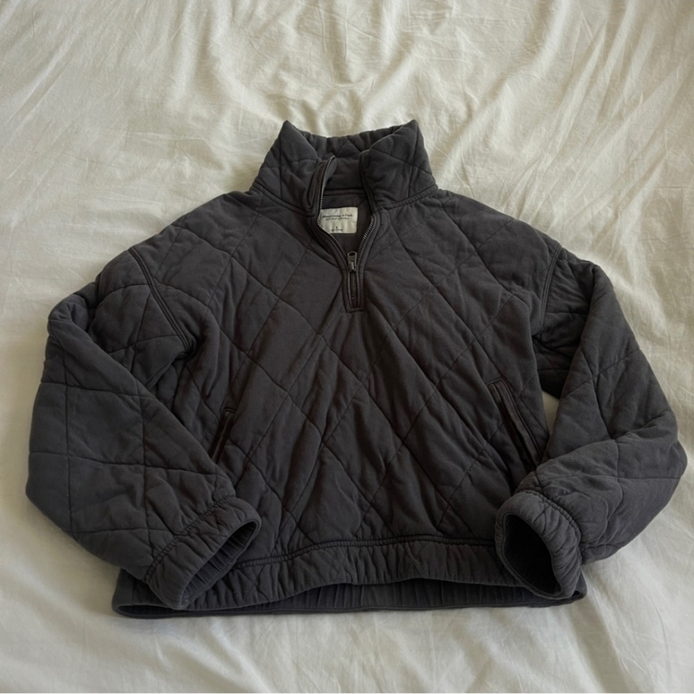 Abercrombie Puff Half Zip Sweater